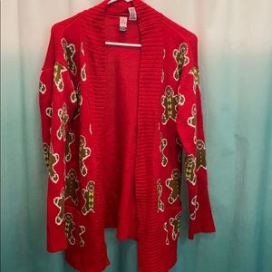 Gingerbread Man Christmas Cardigan